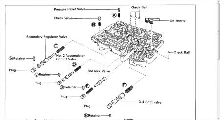 1992 Toyota Camry Valve Body Assembly: Transmission Problem 1992