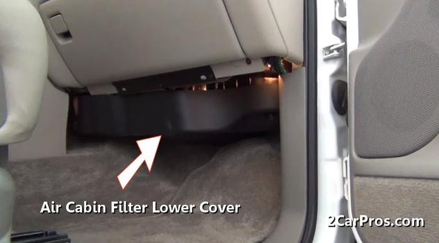 air cabin filter lower cover