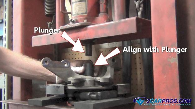 align press plunger to axle bearing hub