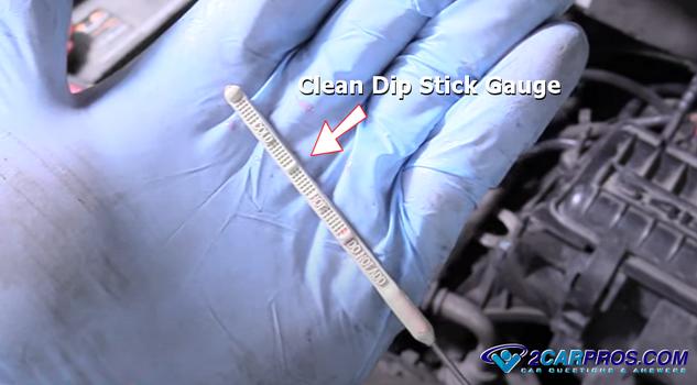 clean dip stick gauge