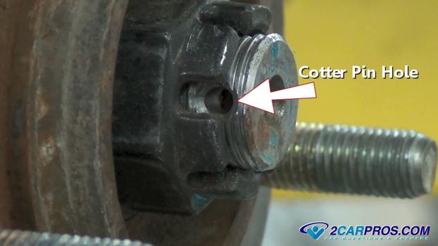 cotter pin hole rear axle