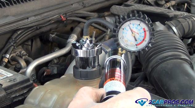 how to pressure test an engine radiator cooling system