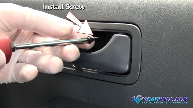 install door handle screw