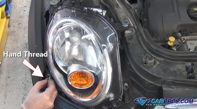install headlight lens mounting bolts