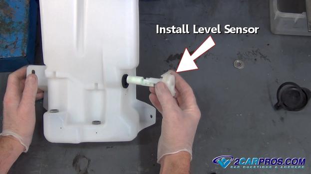 install washer fluid level sensor