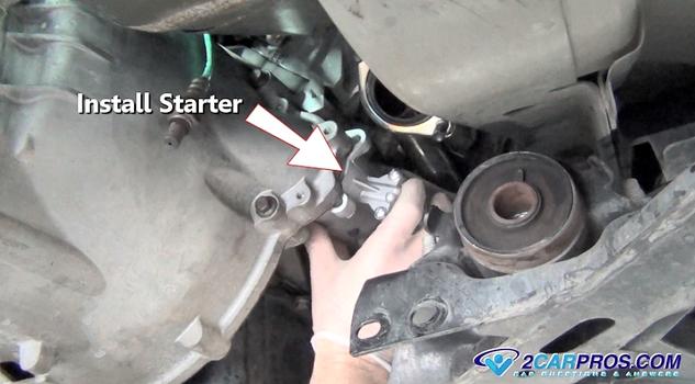 install starter motor