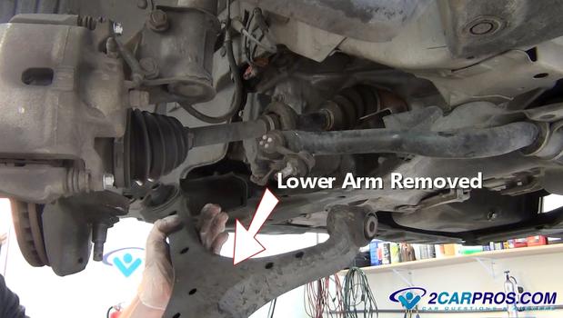 lower control arm removed