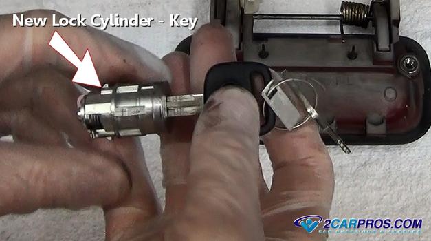 new lock cylinder key