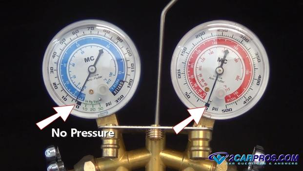 no pressure ac gauge