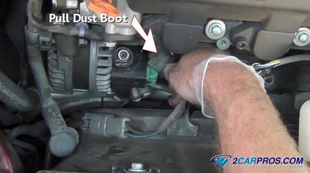 pull dust boot back