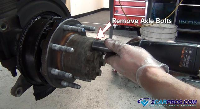 remove axle bolts
