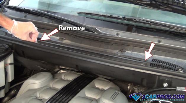 remove cabin filter housing moutning fasteners