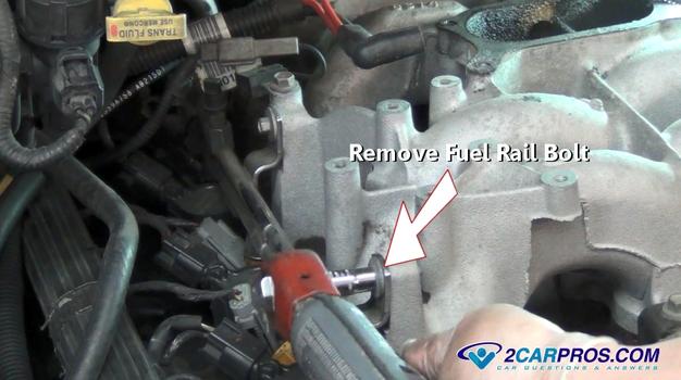 remove fuel rail bolts