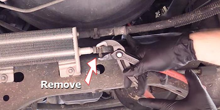 remove low side power steering hose
