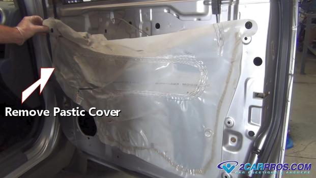 remove pastic cover door panel