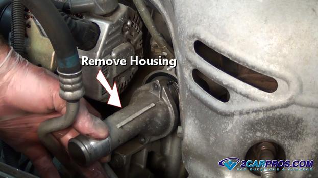 remove thermostat housing