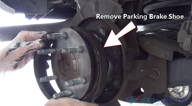 remove parking brake shoe