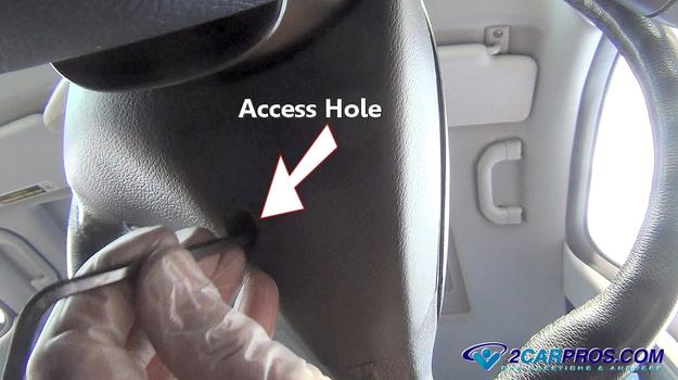 steering wheel access hole