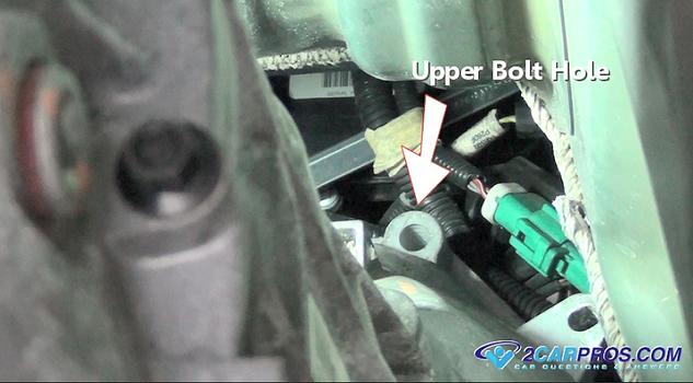 upper transmission bolt hole