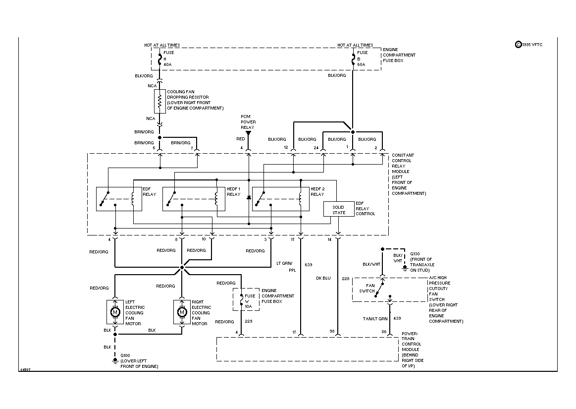 Cooling Fan Relay Where Is the Cooling Fan Relay Located on "95