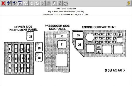 99 toyota camry fuse box location