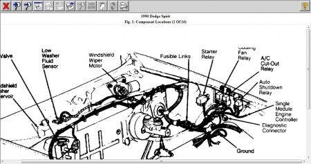 1990 Dodge Spirit Feul Pump Relay: Engine Mechanical ... 1990 dodge spirit wiring diagram 