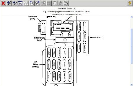 1998 Ford escort fuse panel #7