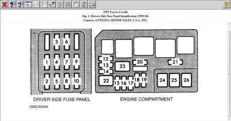 1993 toyota corolla fuse panel #2 1993 toyota corolla fuse panel #2