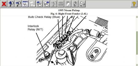 1994 Nissan pickup interlock relay #4