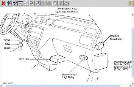 1995 Honda civic fuel pump relay location