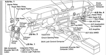 1999 toyota camry starter relay location #7