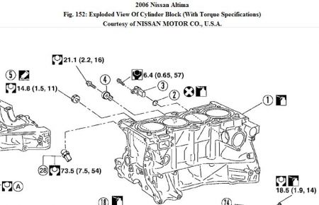 2006 Nissan Altima Camshaft Crankshaft Sensor Engine
