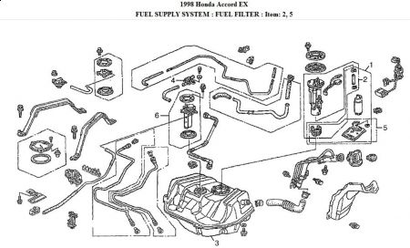 Honda accord 98 fuel filter location