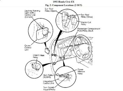 1992 Honda Civic FUEL SWITCH RELAY: 1992 Honda Civic 4 Cyl Two ...  1997 Honda Civic Fuel Pump Wiring Diagram    2CarPros