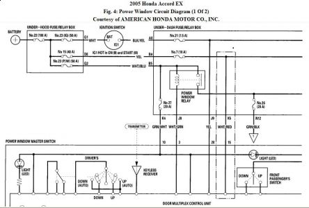 Power Windows Not Working: Electrical Problem 4 Cyl Two ... 2005 honda cr v power window wiring diagram 