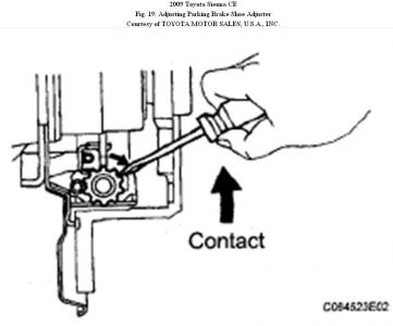 toyota sienna rear brake adjustment #7 toyota sienna rear brake adjustment #7