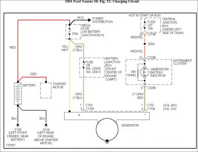 Alternator Wiring Diagram, 2000 Ford Taurus Alternator Wiring Diagram