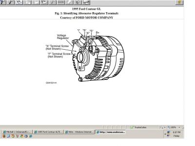 Ford contour alternator wiring diagram #9