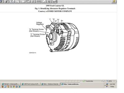 Replacing alternator on 1999 ford contour #2