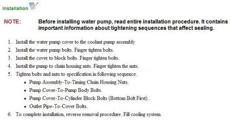 1997 Chevy Malibu Changing Water Pump: Engine Mechanical Problem ...