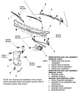 2002 Mitsubishi Montero Front Windshield Wiper Motor Replac