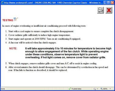 1985 Chevy Caprice Over Heating: My Car Has An Over Heating Issue...