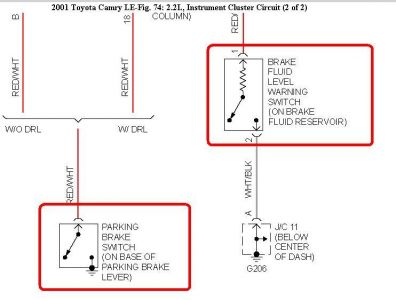 2001 toyota camry emergency brake light on #6 2001 toyota camry emergency brake light on #6