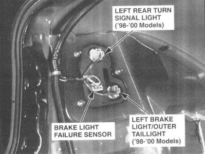 2001 Honda accord brake light coming on