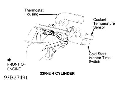 1991 toyota pickup coolant temperature sensor #5 1991 toyota pickup coolant temperature sensor #5