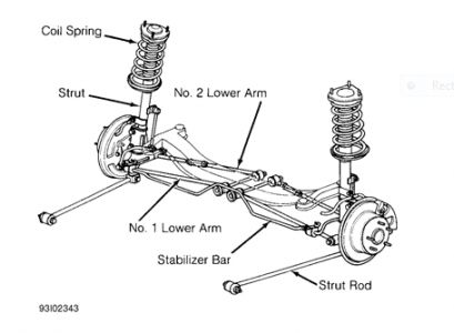 1998 Lexus ES 300 Rear Suspension Arm: Suspension Problem 1998