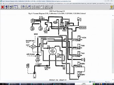 1985 Ford Mustang Vacumn Hose Routing: I Need Diagram of Vacumn