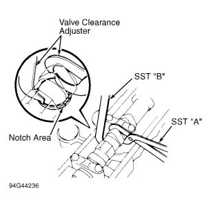 1995 toyota valve adjustment #2