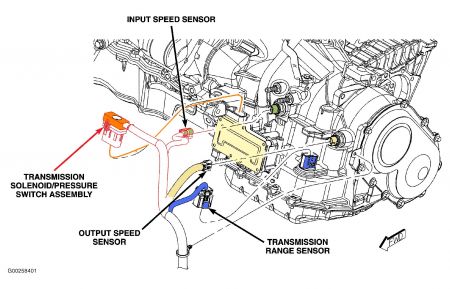 Transmission Output Speed Sensor Dodge Caravan Grand Caravan RS 2001/2007