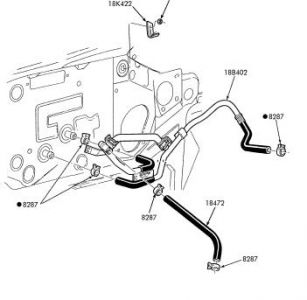 1999 Ford taurus coolant hose diagram #1